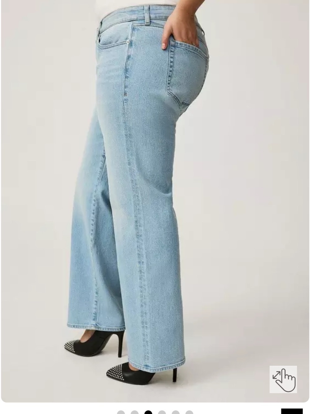 #T944 - Torrid Low-rise Bagging Straight Jeans 14W (short) - Picture 3 of 11